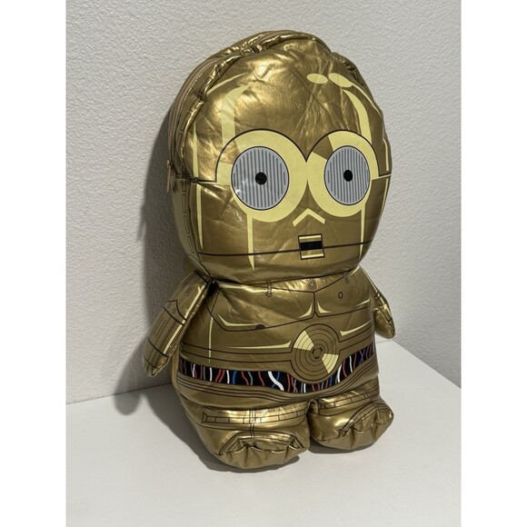 2014 Star Wars C-3P0 Backpack Pals Plush Backpack 18” Disney LucasFilms Rare - Picture 3 of 16